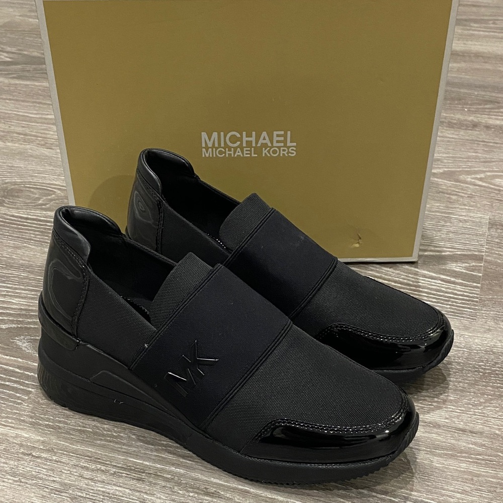 Michael Kors Women’s Black Slip-On Sneakers